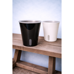 Plantscraper selvvandnings potte 7.5 cm SORT